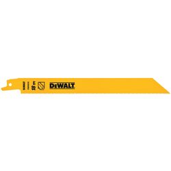 DeWalt 8 in. Bi-Metal Reciprocating Saw Blade 18 TPI 5 pk