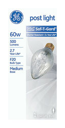 GE Saf-T-Gard 60 W F20 Specialty Incandescent Bulb E26 (Medium) Soft White 1 pk