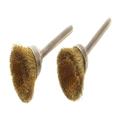 Forney 5/8 in. D X 1/8 in. S Brass Cup Brush Set 15000 rpm 2 pc