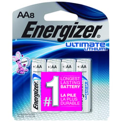 Energizer Ultimate Lithium AA 1.5 V Electronics Battery L91BP-8 8 pk