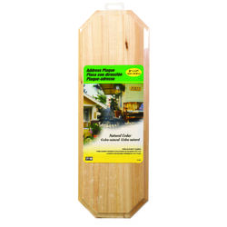 Hy-Ko Matte Brown Wood Rectangle Address Plate 4 in.