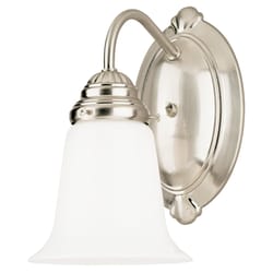 Westinghouse 1 Brushed Nickel White Wall Sconce