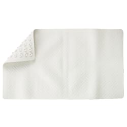 Living Accents 28 in. L X 16 in. W White Thermo Plastic Elastomer acre Bath Mat Latex Free