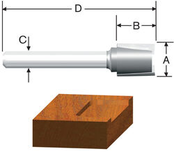 Vermont American 3/4 in. D X 3/4 in. Dia. x 25/32 in. R X 1-1/2 in. L Carbide Tipped Hinge Mort