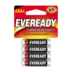 Eveready Super Heavy Duty AAA Zinc Carbon Batteries 4 pk Carded