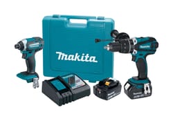 Makita LXT 18 V Cordless Brushed 2 Hammer Drill and Impact Driver Kit