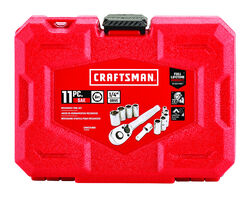 Craftsman 1/4 in. drive S SAE 6 Point Socket and Ratchet Set 11 pc