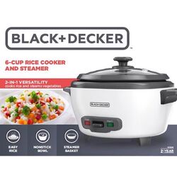Black and Decker White 6 cups Rice Cooker