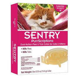 Sentry Prescriptions Solid Cat Flea and Tick Collar Geraniol 1.22%, 5.45% Cinnamon Leaf Oil, 5.45% L