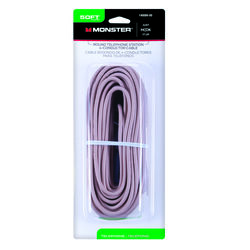 Monster Cable Just Hook It Up 50 ft. L Ivory Telephone Station 4-Conductor Wire