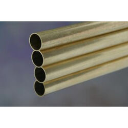 K&S 13/32 in. D X 36 in. L Round Brass Tube 4 pk