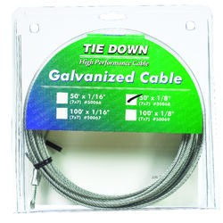 Tie Down Engineering Galvanized Galvanized Steel 1/8 in. D X 50 ft. L Aircraft Cable