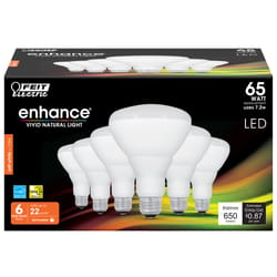 Feit Electric acre Enhance BR30 E26 (Medium) LED Bulb Soft White 65 watt Watt Equivalence 6 pk
