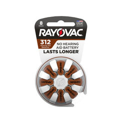 Rayovac Zinc-Air 312 1.45 V Hearing Aid Battery 8 pk