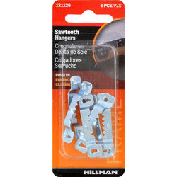 Hillman AnchorWire Steel Zinc Silver Push Pin Self-Leveling Hanger 6 pk