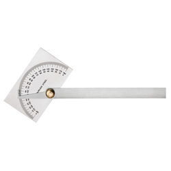 Empire 7-7/8 in. L X 2-3/32 in. W Protractor 6 in. Silver 1 pc