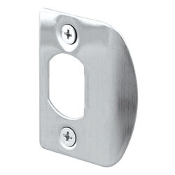 Prime-Line 2.25 in. H X 5.438 in. L Satin Chrome Stainless Steel Latch Strike Plate