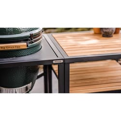 Big Green Egg 18.25 in. Large EGG Package in Modular Nest and Side Table with Acacia Inserts Charc
