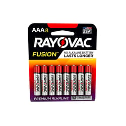 Rayovac Fusion AAA Alkaline Batteries 8 pk Carded