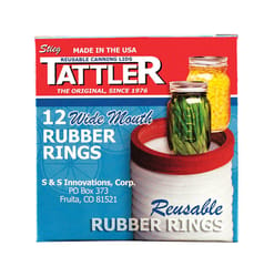 Tattler Wide Mouth Replacement Rubber Rings 12 pk