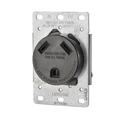 Leviton 30 amps 125 V Black Outlet TT-30R 1 pk