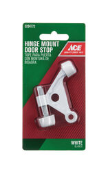 Ace 2.75 in. H X 2-5/8 in. W Metal White Hinge Pin Door Stop Mounts to door and wall