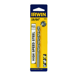 Irwin 19/64 in. S X 2-3/4 in. L High Speed Steel Drill Bit 1 pc