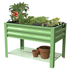 Panacea Products 32 in. H X 46 in. W X 24 in. D Steel Raised Garden Bed Green