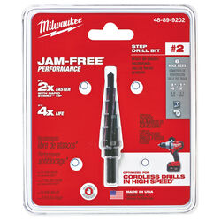 Milwaukee JAM-FREE 3/16 to 1/2 in. S X 6 in. L Black Oxide Step Drill Bit 1 pc