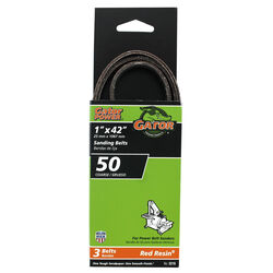 Gator 42 in. L X 1 in. W Aluminum Oxide Sanding Belt 50 Grit Coarse 3 pc