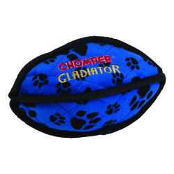 Chomper Assorted Football Nylon/Plush Football Dog Toy Large