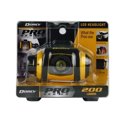 Dorcy Pro Series 200 lm Black & Yellow LED Headlight AA Battery