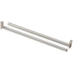 National Hardware 48 in. L Adjustable Satin Nickel Steel Closet Rod