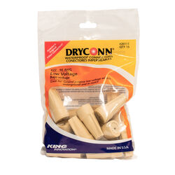 King Innovation DryConn Insulated Underground Wire Connector Tan 15 pk