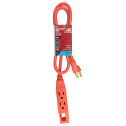 Ace Indoor 3 ft. L Orange Triple Outlet Cord 14/3 SJT