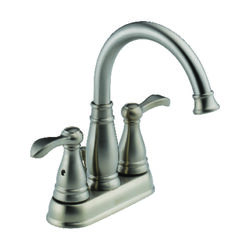 Delta Porter Brushed Nickel Two Handle Lavatory Faucet 4 in.