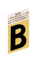 Hy-Ko 1-1/2 in. Black Aluminum Self-Adhesive Letter B 1 pc