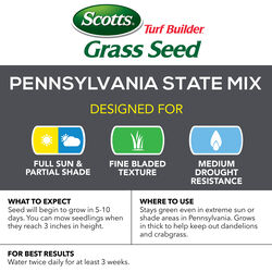 Scotts Turf Builder Pennsylvania State Mix Sun/Shade Grass Seed 7 lb