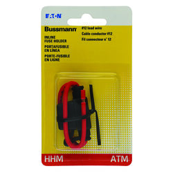 Bussmann 30 amps ATM Black Fuse Holder with Cover 1 pk