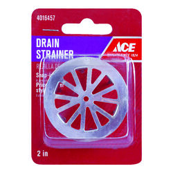 Ace 2 in. Chrome Metal Snap-In Strainer