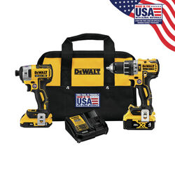 DeWalt 20V MAX XR 20 V Cordless Brushless 2 Hammer Drill and Impact Driver Kit