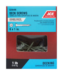 Ace No. 6 S X 1 in. L Square Flat Head Premium Deck Screws 1 lb 285 pk