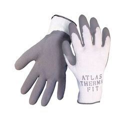 Boss Atlas Therma Fit Unisex Indoor/Outdoor String Knit Work Gloves Gray/White M 1 pair