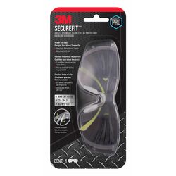 3M SecureFit Anti-Fog Safety Glasses Clear Black/Green 1 pc