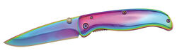 Frost Cutlery Radical Edge Purple Stainless Steel 4-1/4 in. Tactical Folder Pocket Knife