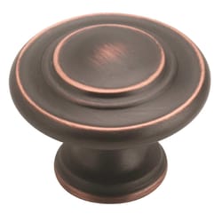 Amerock Inspirations Round Cabinet Knob 1-5/16 in. D 1 in. Oil Rubbed Bronze 10 pk