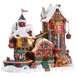 Lemax Santa Wonderland Multicolor Elf Toy Factory Christmas Decor