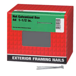 Ace 4D 1-1/2 in. Box Hot-Dipped Galvanized Steel Nail Flat 5 lb
