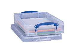 Really Useful Box 3-3/8 in. H X 10-1/4 in. W X 14-1/2 in. D Stackable Storage Box