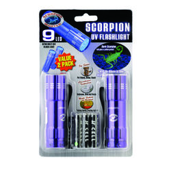 Scorpion Black/Purple LED UV Flashlight AAA Battery